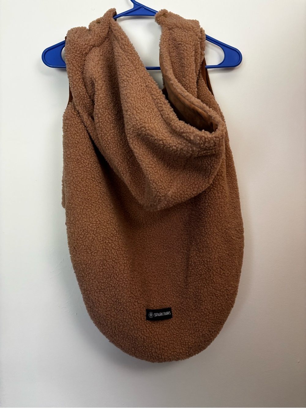 Dog Brown Sherpa Hooded Pet-Style Accessory 🐕 Spark Paws 4XL
